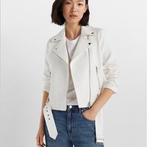 NWOT Club Monaco White Moto Jacket